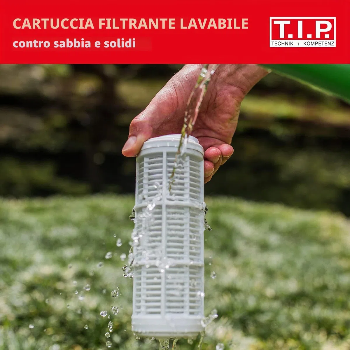 T.I.P. filtro di ricambio per prefiltro 12,7 cm (contro sabbia e solidi, lavabile, ecologico, alto effetto filtrante 250 micron, per pompe) 31053