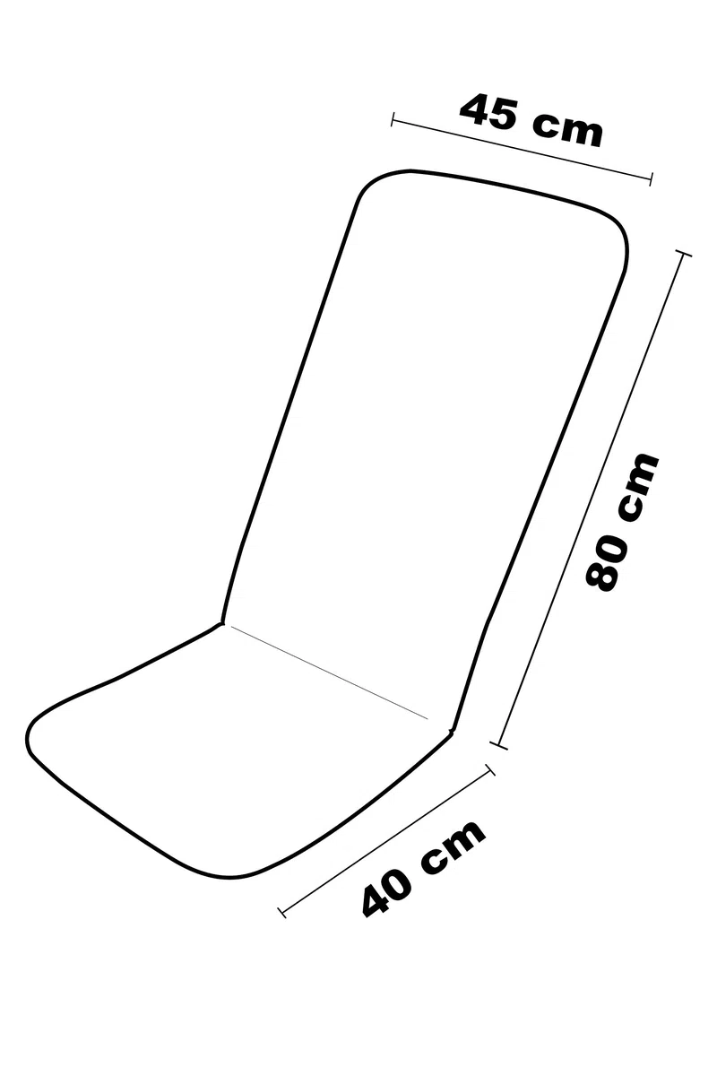 Cuscino Copri Sedia da Giardino 45x120 MOD. Relax Righe (Blu)