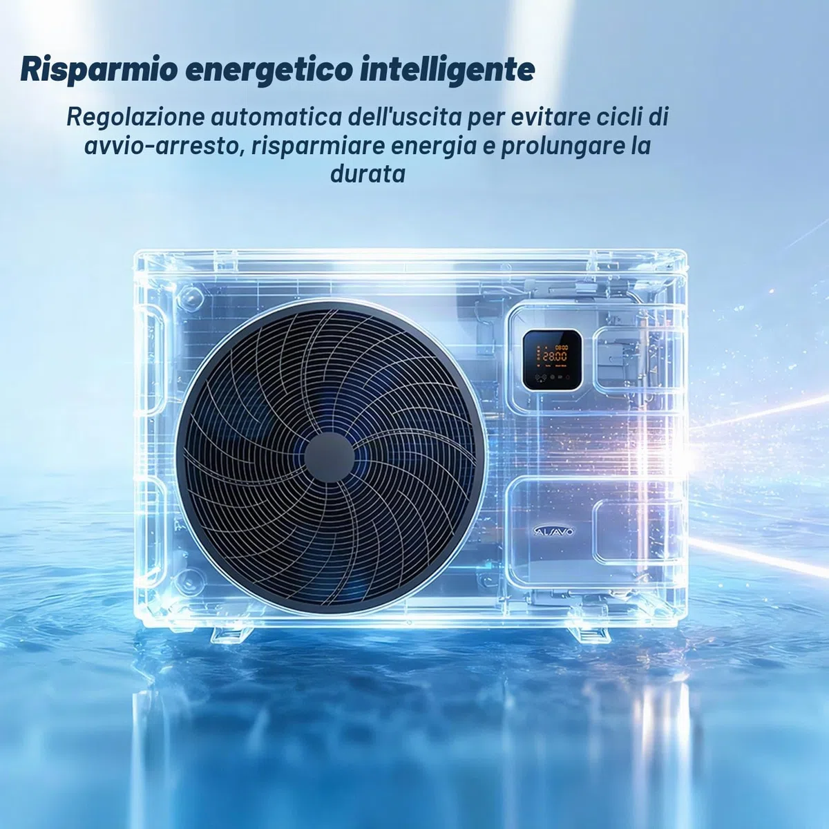INVERBOOST Elite Pompa di Calore per Piscina Inverter 12,5 kW, per Piscine Fuori Terra Fino A 60 m³, Cop 16, Funzionamento Silenzioso, WiFi E Controllo Vocale