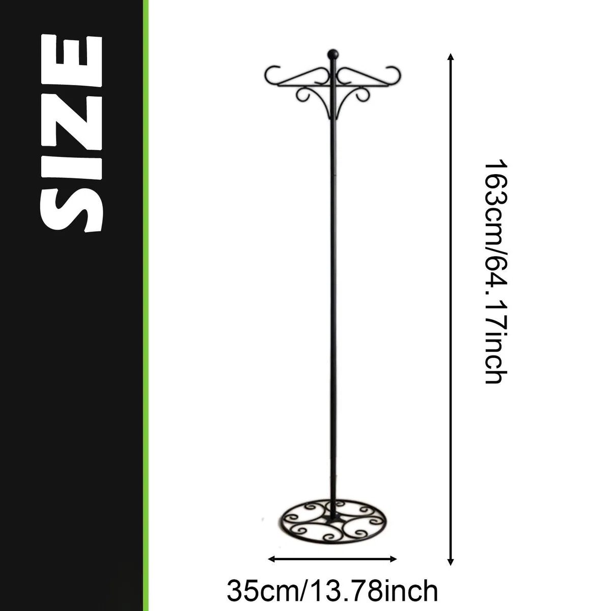 Jiuvaso Supporto per Gancio da Pastore, Supporto per palo da Giardino, Base Rotonda, Gancio da Giardino, da Pavimento per mangiatoia per Uccelli sospesa