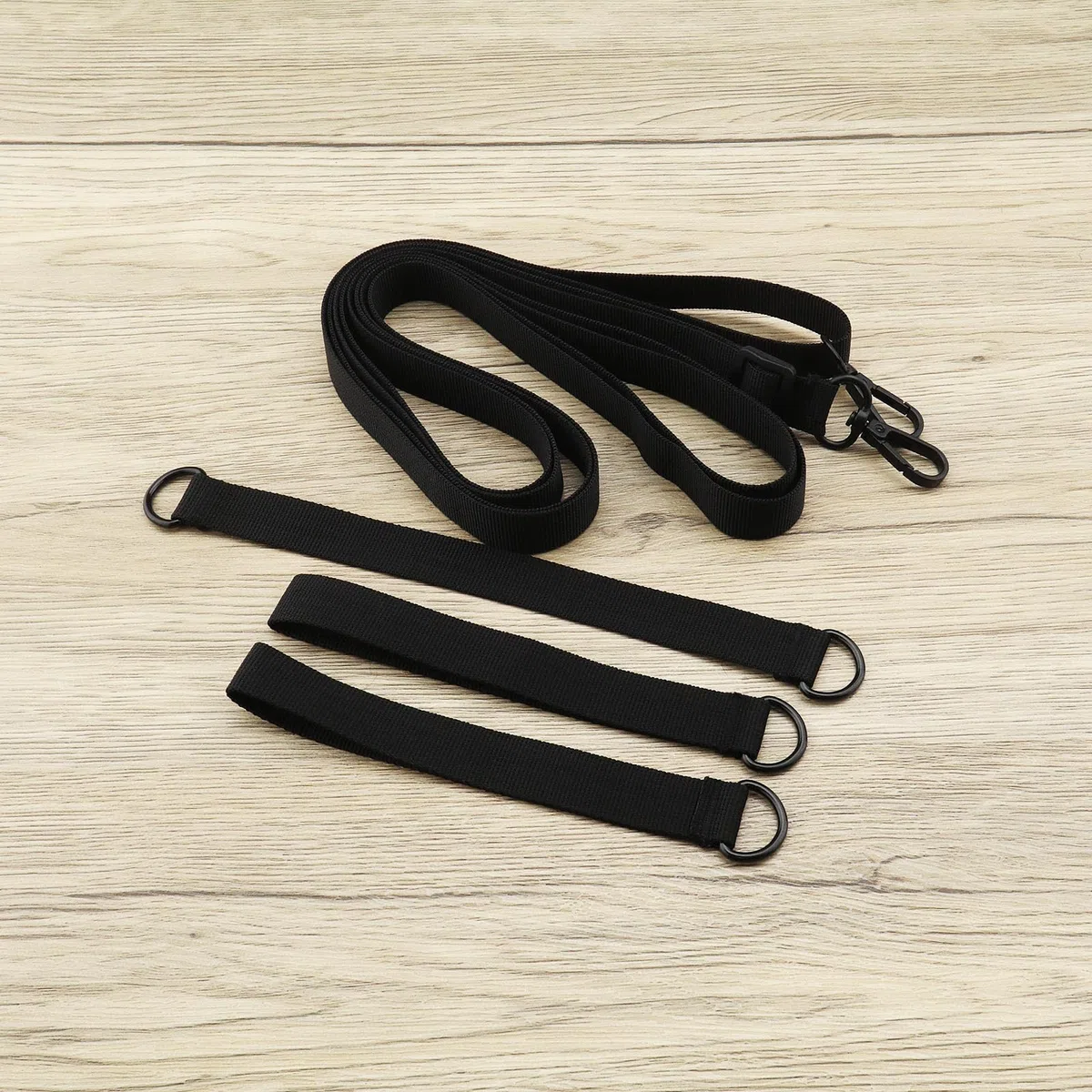 SG Store 4 cinghie fisse paravento per grandi ombrelloni, ombrelloni, adatti per ombrelloni, con vite di bloccaggio, colore nero