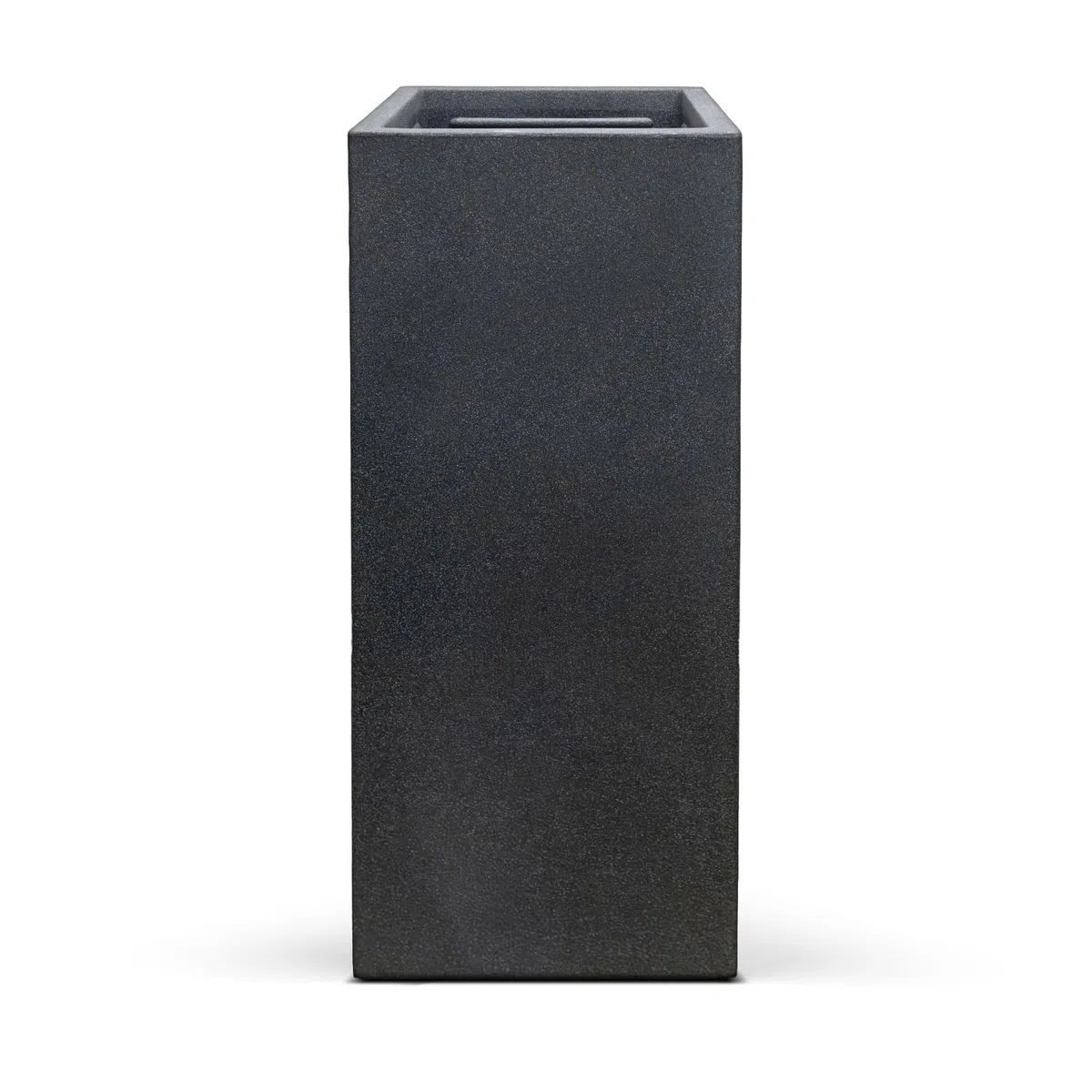 XXL, fioriera in plastica per piante in antracite 80 cm, vaso rettangolare, fioriera a colonna