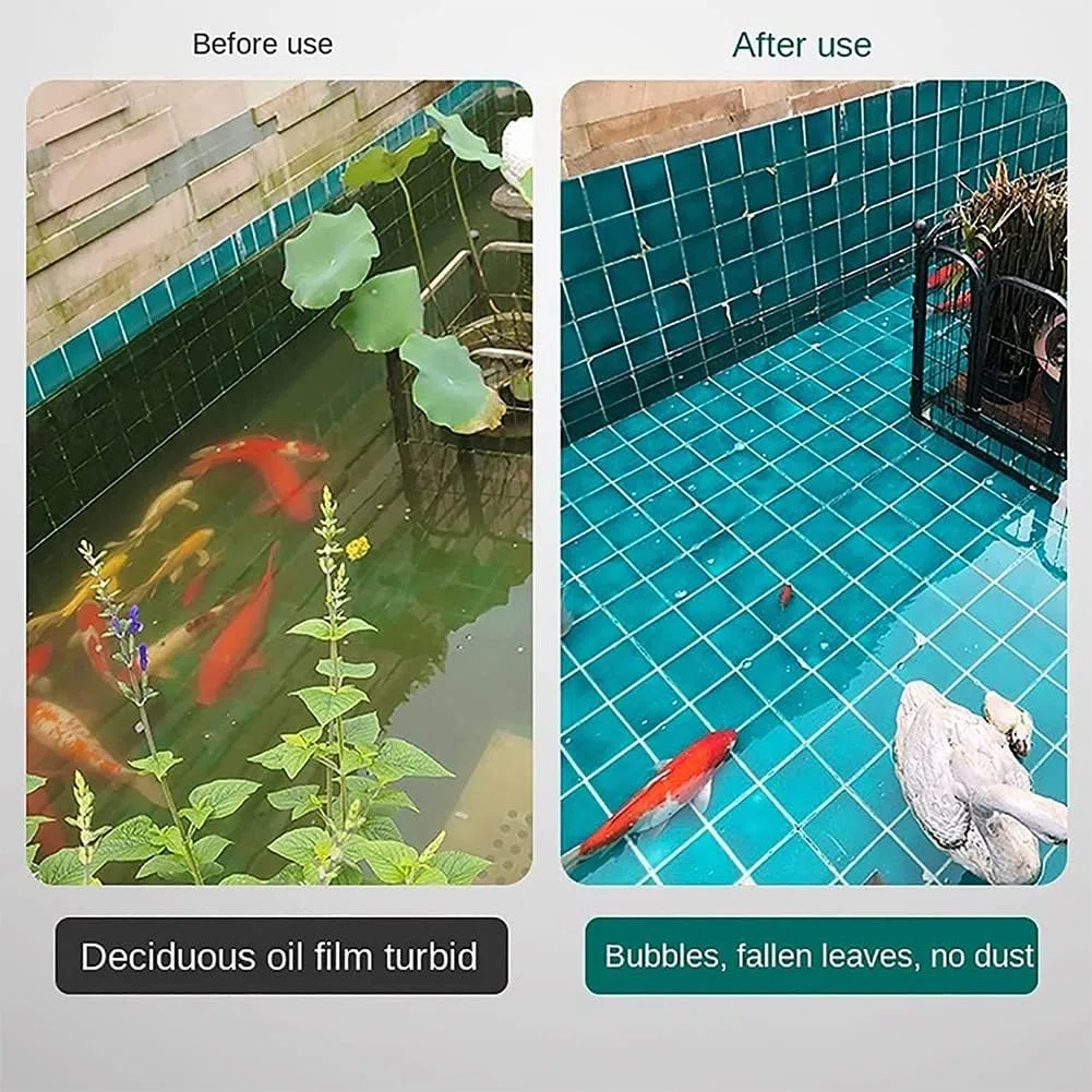 Potente skimmer galleggiante per laghetto con cavo di alimentazione da 10 m, per giardino, stagno, piscina, uso esterno, pompa efficiente da 70 W per acqua pulita in stagni e laghi