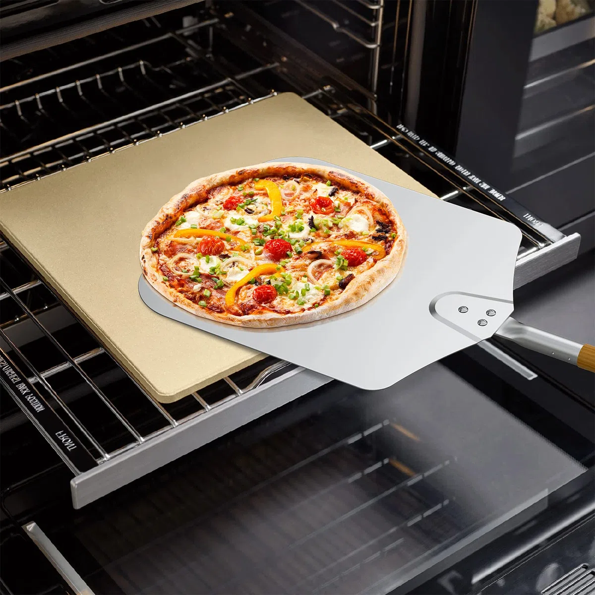 Mimiuo Pietra refrattaria per Cottura Pizza, Cordierite Rettangolare per Pizza o Pane（33 * 33CM）, per Ooni Forno
