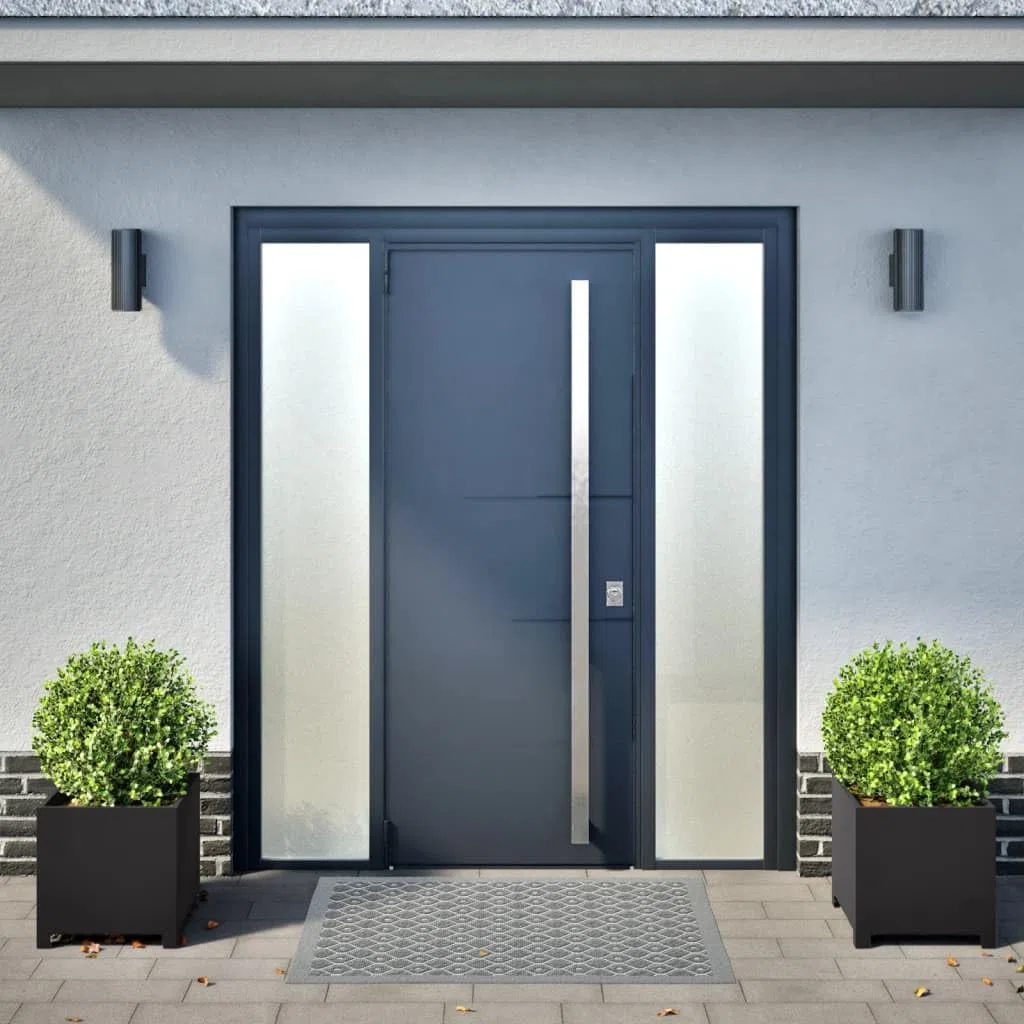 Set di 2 fioriere da 40 x 40 x 40 cm, in acciaio, quadrate, per giardino, balcone e terrazza, robusto vaso in metallo per piante, fiori ed erbe aromatiche