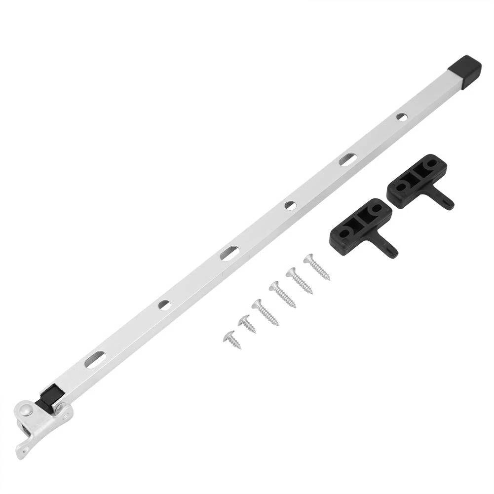 Barra Apri Finestra Manuale per Serra in Alluminio con Kit Fissaggio, Ventilazione Tetto Giardinaggio Agricoltura Lunghezza 39 cm