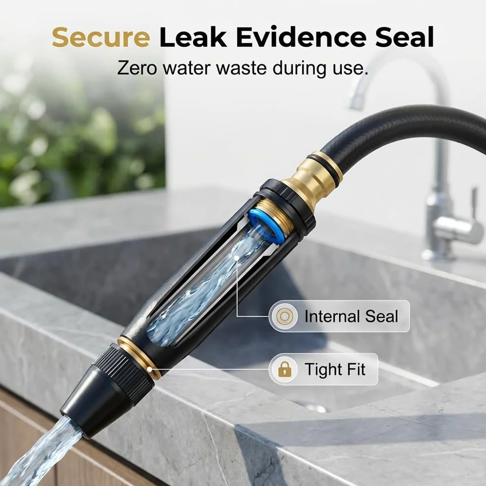 2026 Nuovo Pistola Acqua Giardino per Tubo da Giardino, Pistola Idropulitrice, Modello di Spruzzo Regolabile, Power Jet Pisto-la ad alta pre-ssione, per lavaggio auto giardino (Set B x 1)