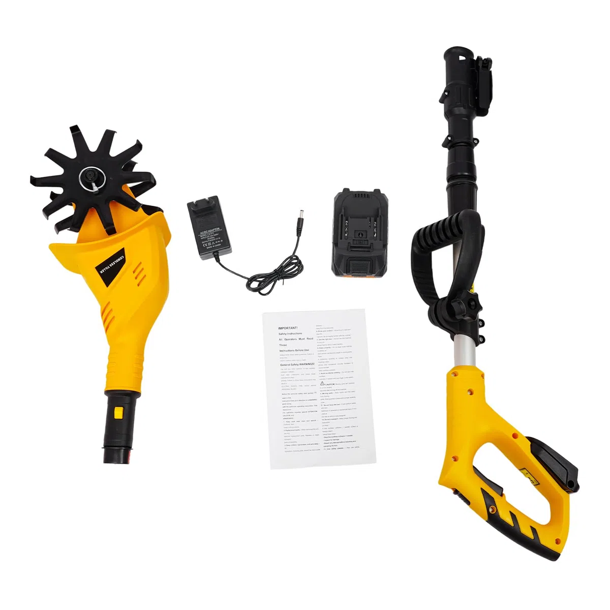 Piccola zappa, coltivatore senza fili a batteria, funzionamento a batteria, fresa a stella, fresa da giardino, fresa per aratura, tornitura, trincee, erbacce