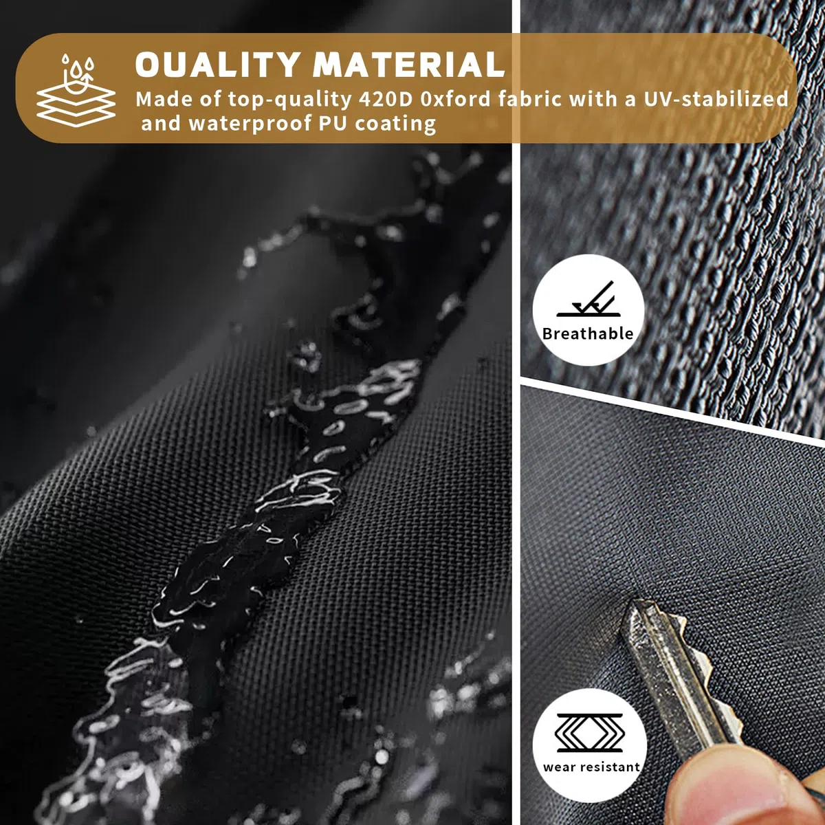 Copertura Tavolo Esterno Impermeabile - 240x90x70cm/LxWxH - Rettangolare Resistente allo Strappo Tessuto Oxford 420D Antivento Anti-UV Copertura Tavolo Esterno, Telo Copri Mobile