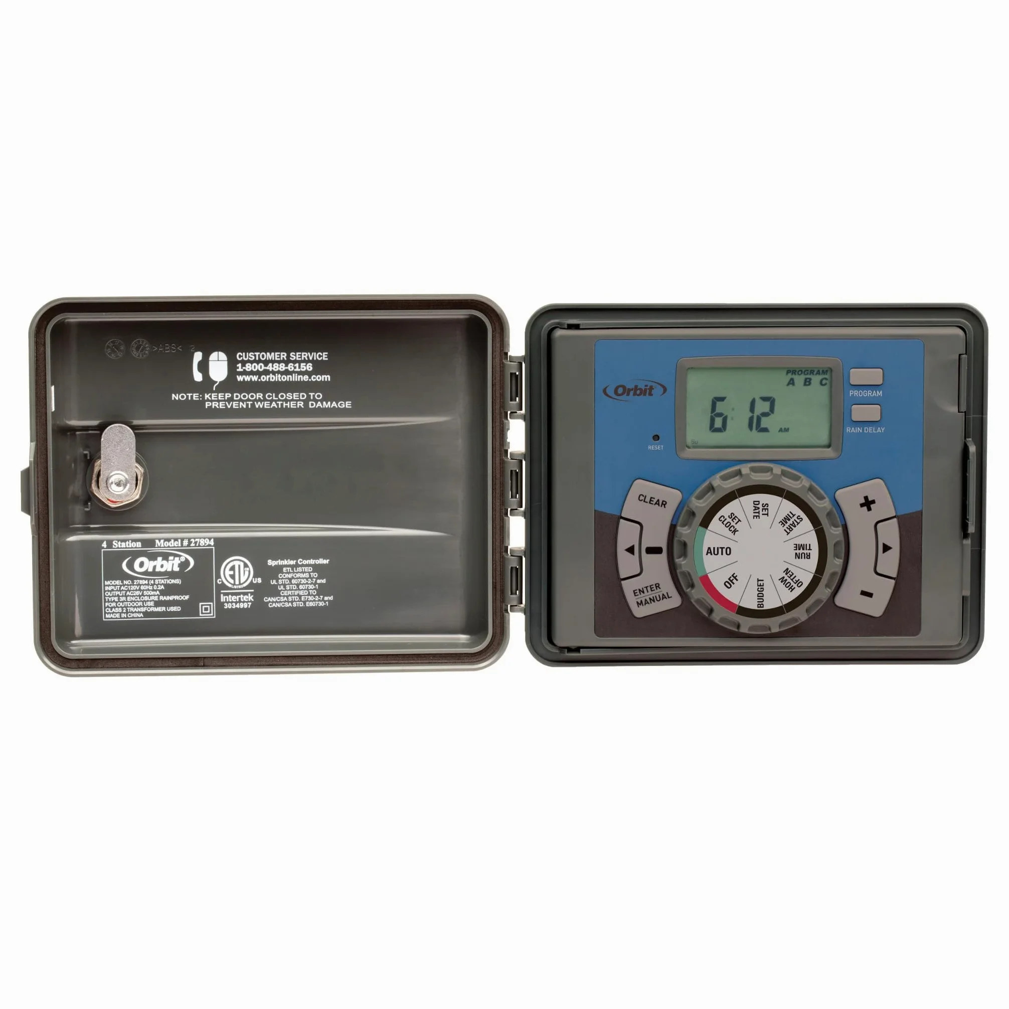 Orbit Easy-Set Logic 27894 - Timer/regolatore irrigatore a 4 stazioni per interni ed esterni