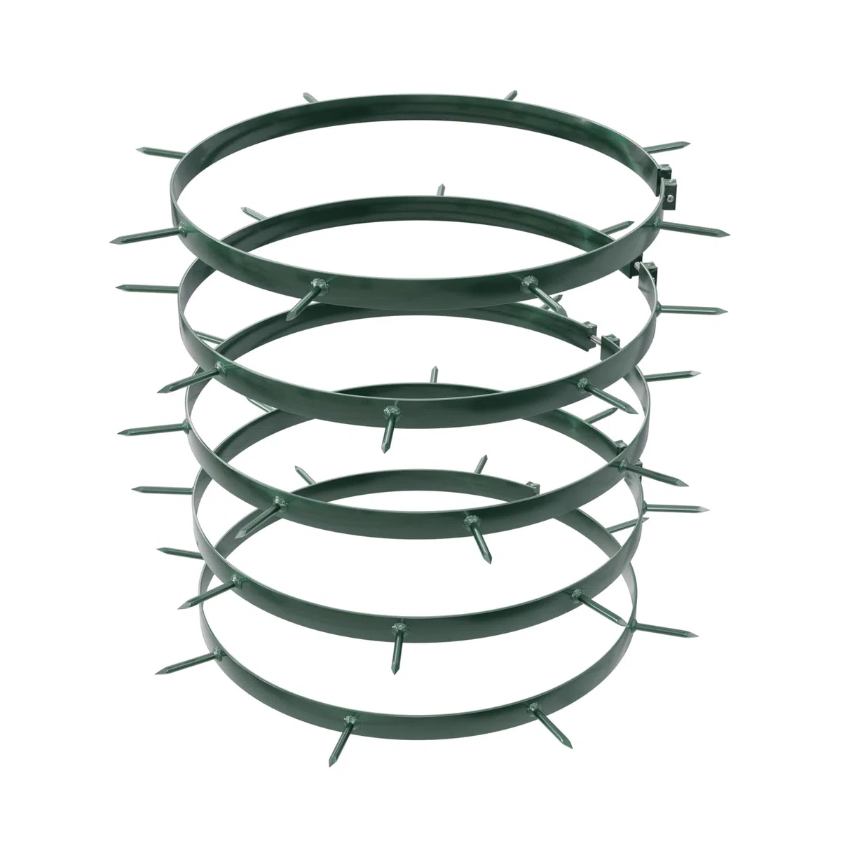 QLS Handels Aeratore per rullo da giardino, rullo rigeneratore, aeratore per prato, 5 pezzi, 40 cm, 8 mandrini