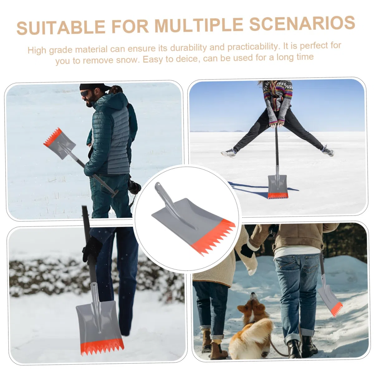 ifundom per Rimozione Ghiaccio Professionale Metallo Attrezzo per De Icing Resistente e Versatile per Pulizia Neve e Ghiaccio e Strade