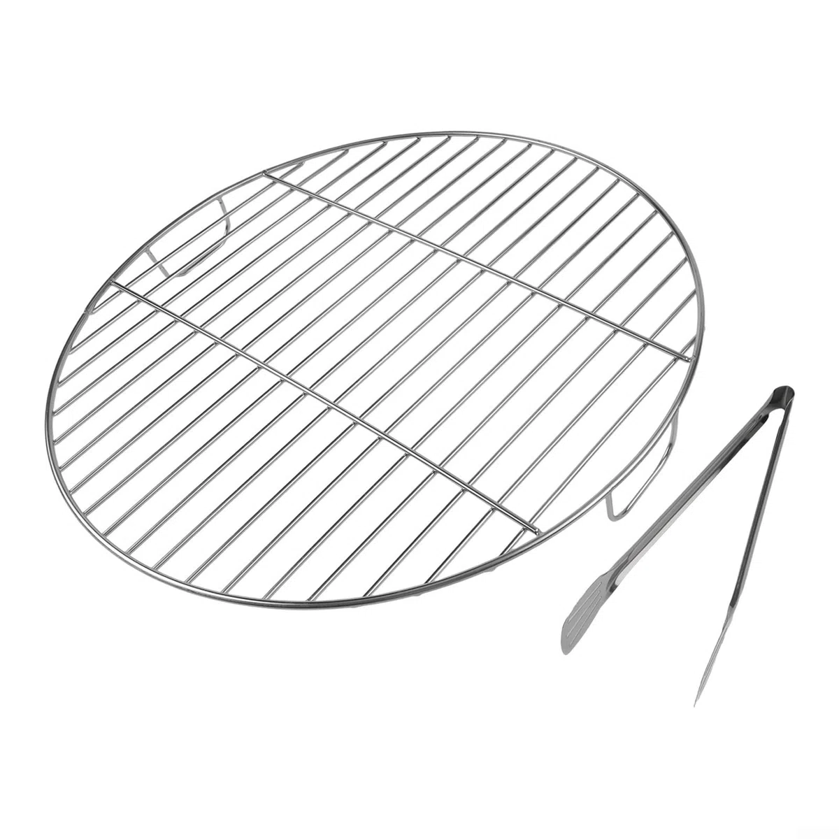Griglia di cottura in acciaio inox con manico a rete rotonda adatta per Weber 7432 57 cm Kettle Grills BBQ Parte di ricambio per barbecue a carbone (53 cm)