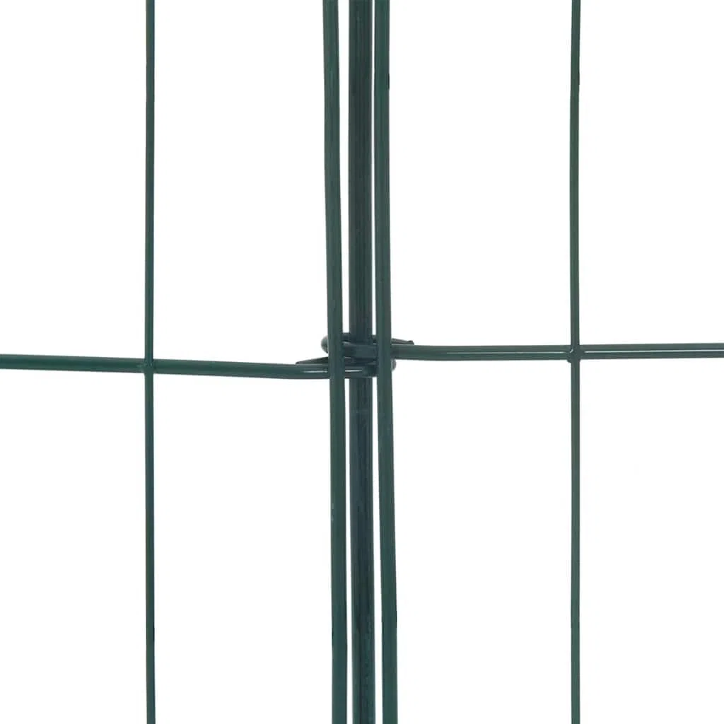 Recinzione esterna Set di recinzione da giardino, 8 pezzi, verde 50 x 80 cm, in acciaio, barriera di protezione per animali cani, decorazione per prato, cortile, giardino, aiuola e terrazza LH4A