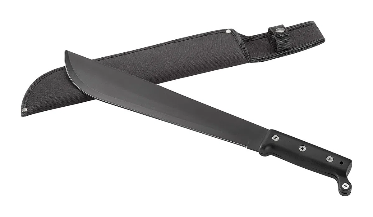 AUSONIA - Machete con lama in acciaio inox da 32 Cm e manico in platica e comodo fodero di sicurezza