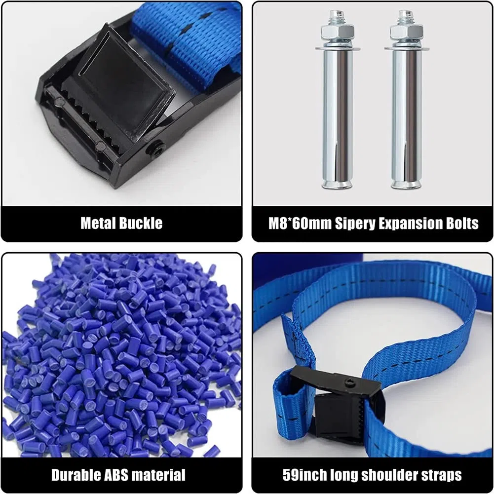 2 Pezzi Supporto per Bombola di Propano Cilindro Staffa a Parete Staffa per Bombola di Gas Bombola di Gas in ABS Resistente con Blu