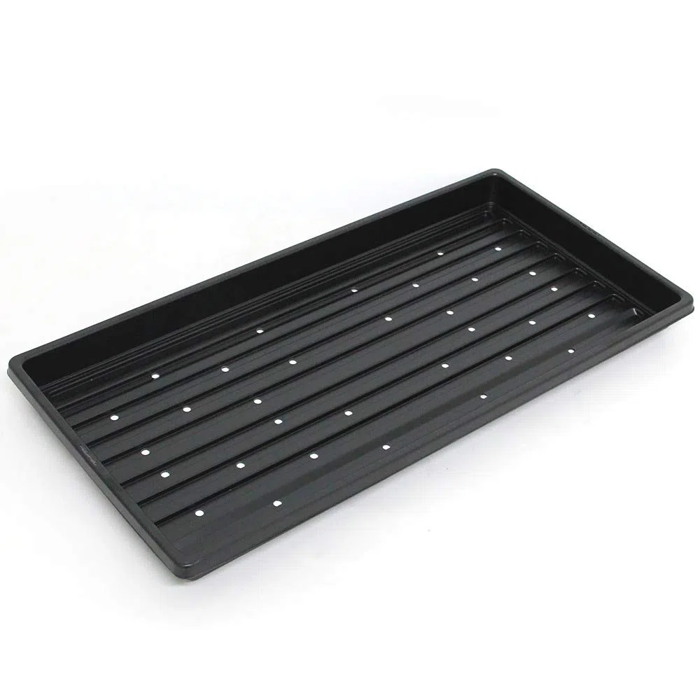Confezione da 10 vassoi per microgreens di alta qualità, 25,4 x 50,8 cm, 5 con fori, 5 senza