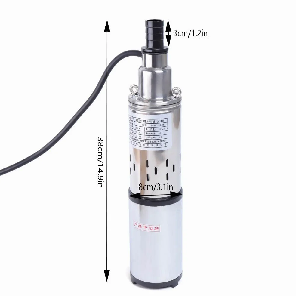 Pompa a energia solare per fontane, pompa a immersione, DC 280 W, 48 V, per acqua domestica, irrigazione giardino, laghetti