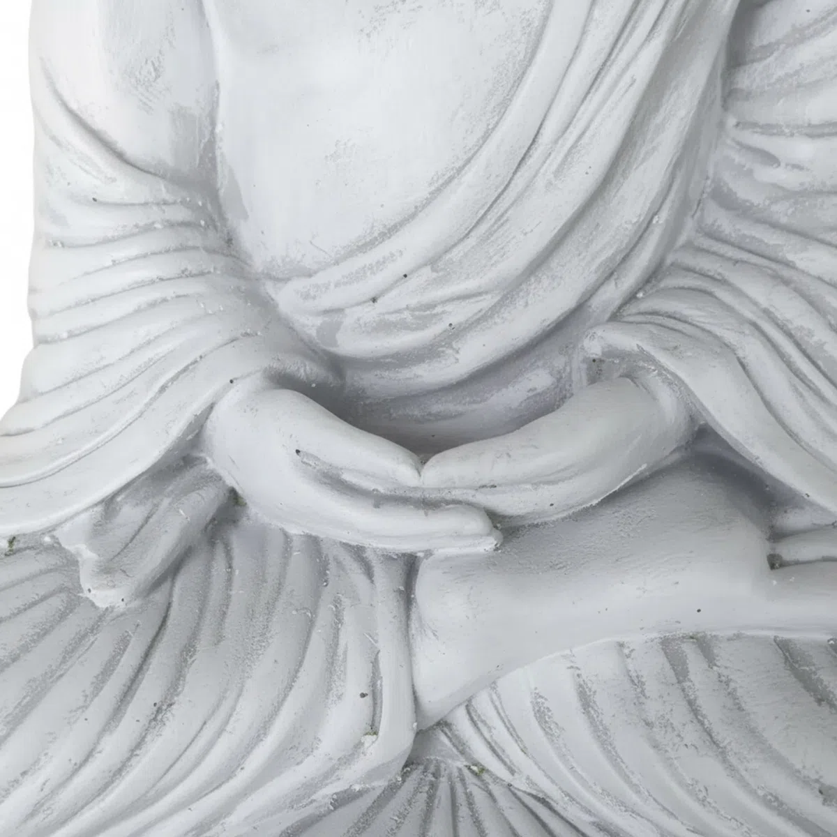 Relaxdays Statua Buddha Seduto, 42 cm, per Giardino e Soggiorno, Effetto Pietra, Resistente
