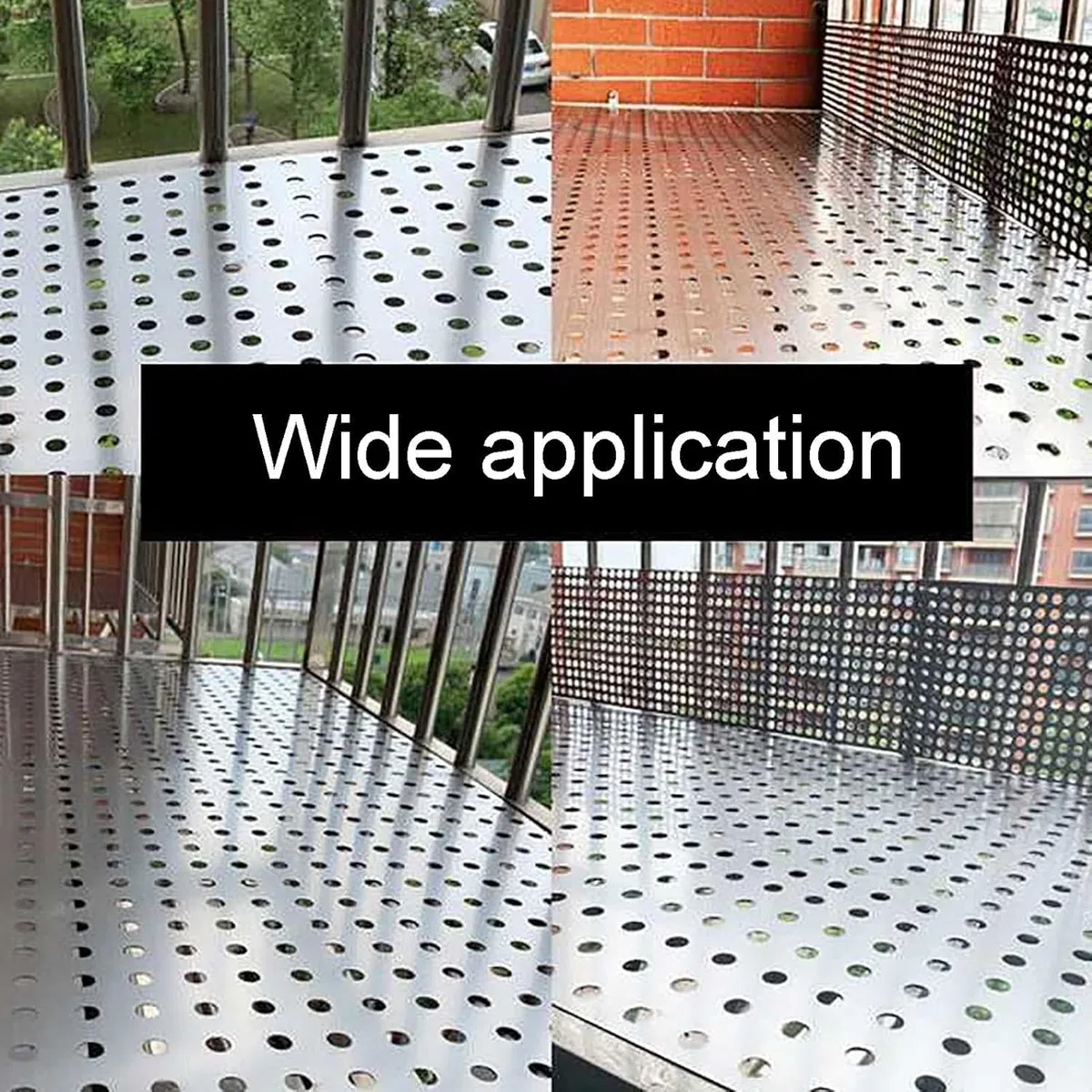 Lamiera Perforata in Acciaio Inossidabile 304 - Pannello schermante in Metallo con Diametro del Foro di 10 mm for Protezione di balconi, ringhiere, Giardini e finestre(60x100cm)