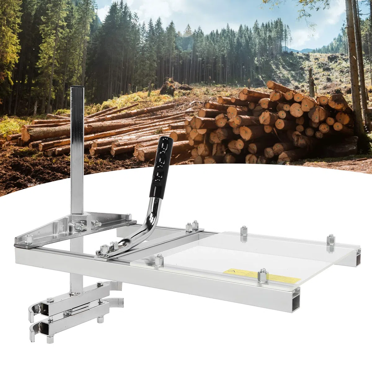 Mulino per Motosega Portatile Utensile da Taglio per legname da 20 Pollici Telaio per per Legno con Accessori per falegnami Fai da Te Carpentieri Lega di Ferro Costruzione