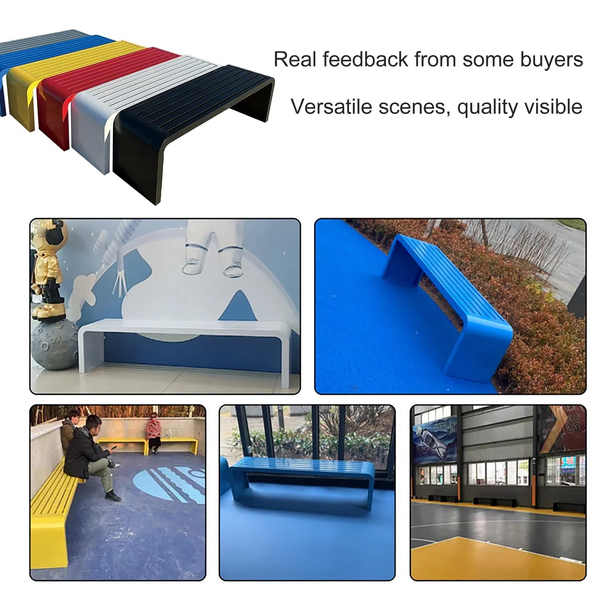 Gar BenchTwoPerson - Sedia a sedere da esterno resistente alle intemperie per patio, spiaggia, balneazione, piscina, blu, 150 x 40 cm, perfetta per rilassarsi all'aperto