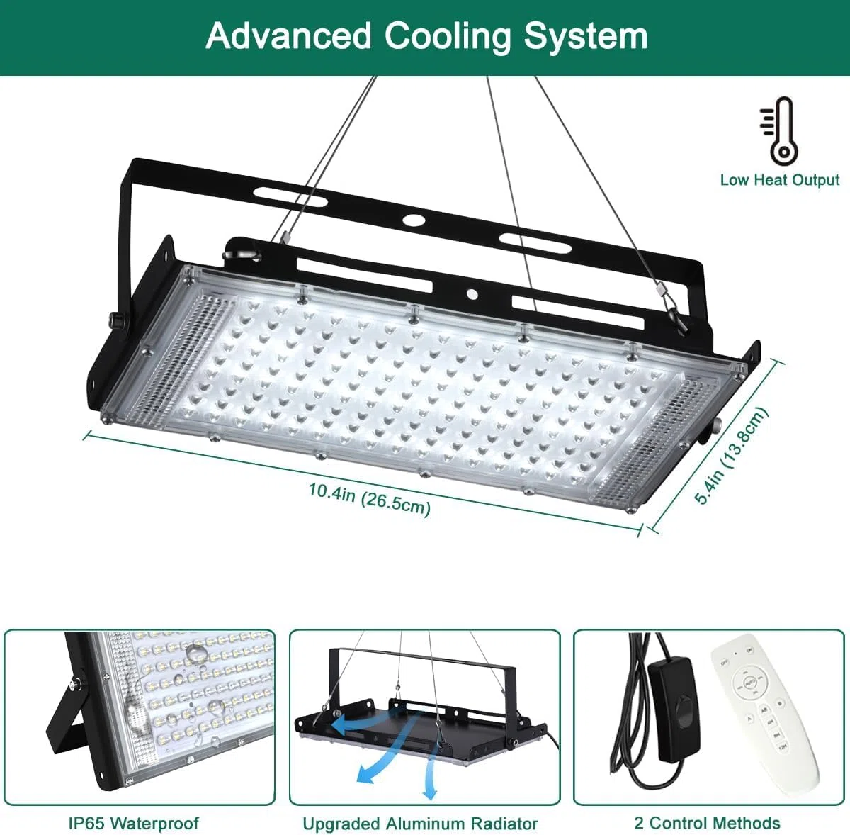 FANHAO Lampada per Piante a LED,Lampada per Piante a Spettro Completo da 400W per Piante da Interno con Telecomando,Timer 4/8/12H, 4 Luminosità, 3 Modalità per Fioritura Delle Piante da Interno