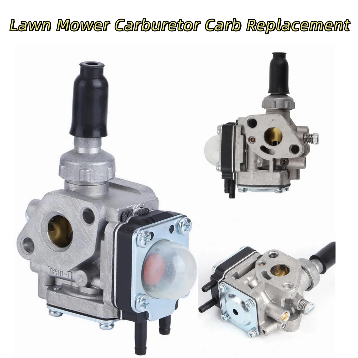 Carburatore Kit, Ricambio per motori tosaerba TH43 TH48, Materiali metallici resistenti usura corrosione, Migliora prestazioni durata apparecchiatura giardino esterno