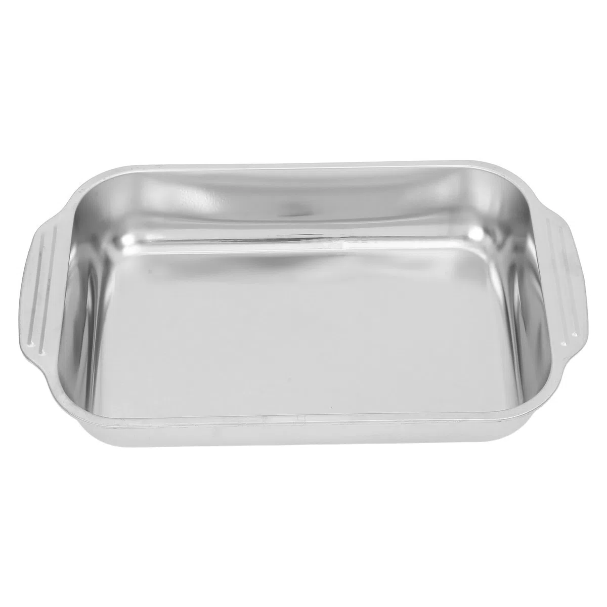 Teglia per Arrosti in Acciaio Resistente Rettangolare Profonda 45X27X8 CM con Bordi Anti Fuoriuscita Compatibile Piani Cottura a Induzione per Pesce Carne e Verdure in Grandi