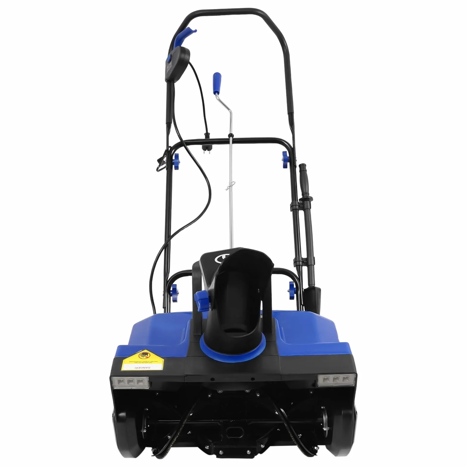 Spazzaneve elettrico da 2400 W con larghezza di 56 cm, altezza di lancio, 7,6 m, spazzaneve per casa e cortile, spazzaneve elettrico con illuminazione a LED e 180°, per casa, manutenzione stradale