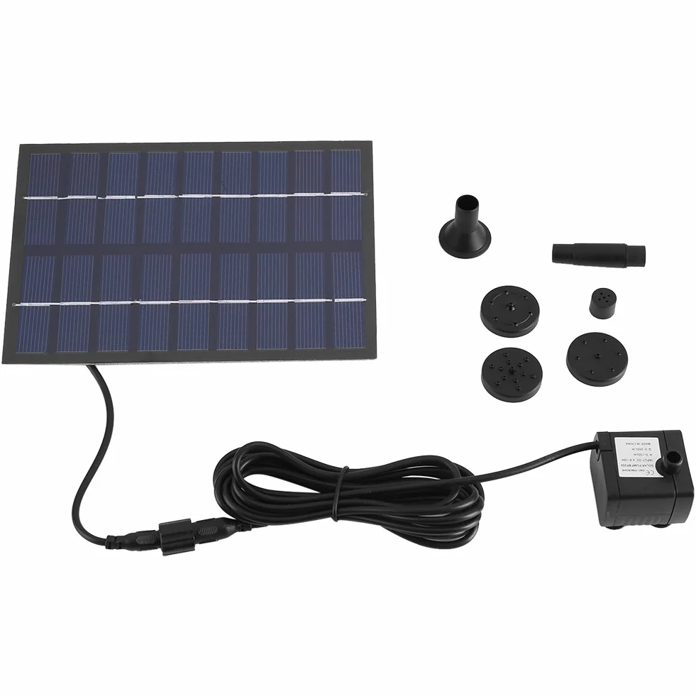 Pompa dell'Acqua a Energia Solare per Laghetto dei Pesci, Voliera, Decorazione da Giardino, Fontana, Piscina