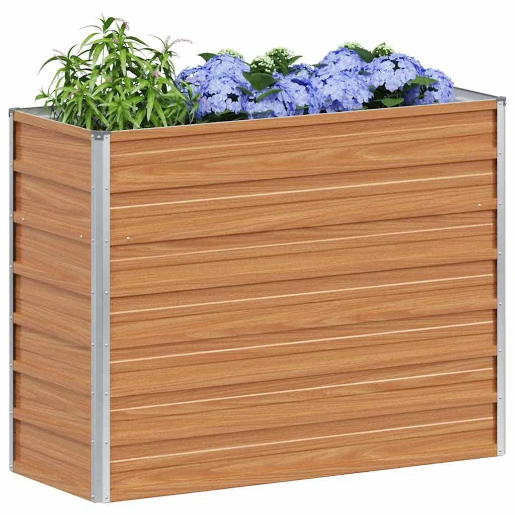 Letto Rialzato da Giardino in Acciaio Zincato 100x40x77 cm | Fioriera rialzata per coltivare piante, fiori ed erbe aromatiche su balcone, terrazzo o nel proprio orto domestico.