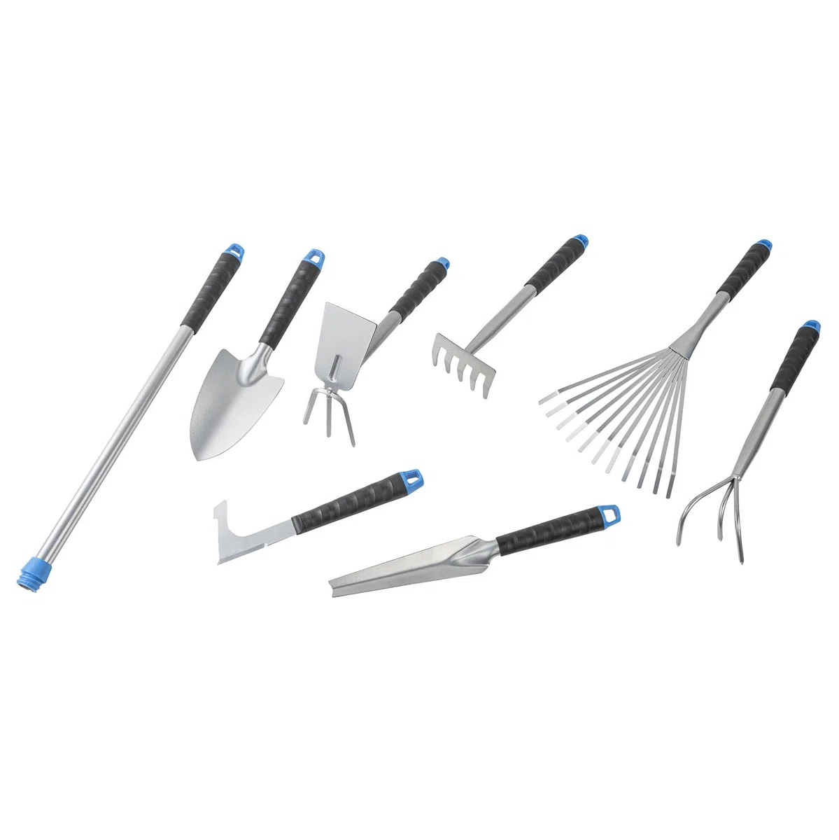 Bambelaa! Set di attrezzi da giardino, 8 pezzi, paletta per fiori, piccoli elettrodomestici, set da giardino, pala, rastrello, rastrello da giardino