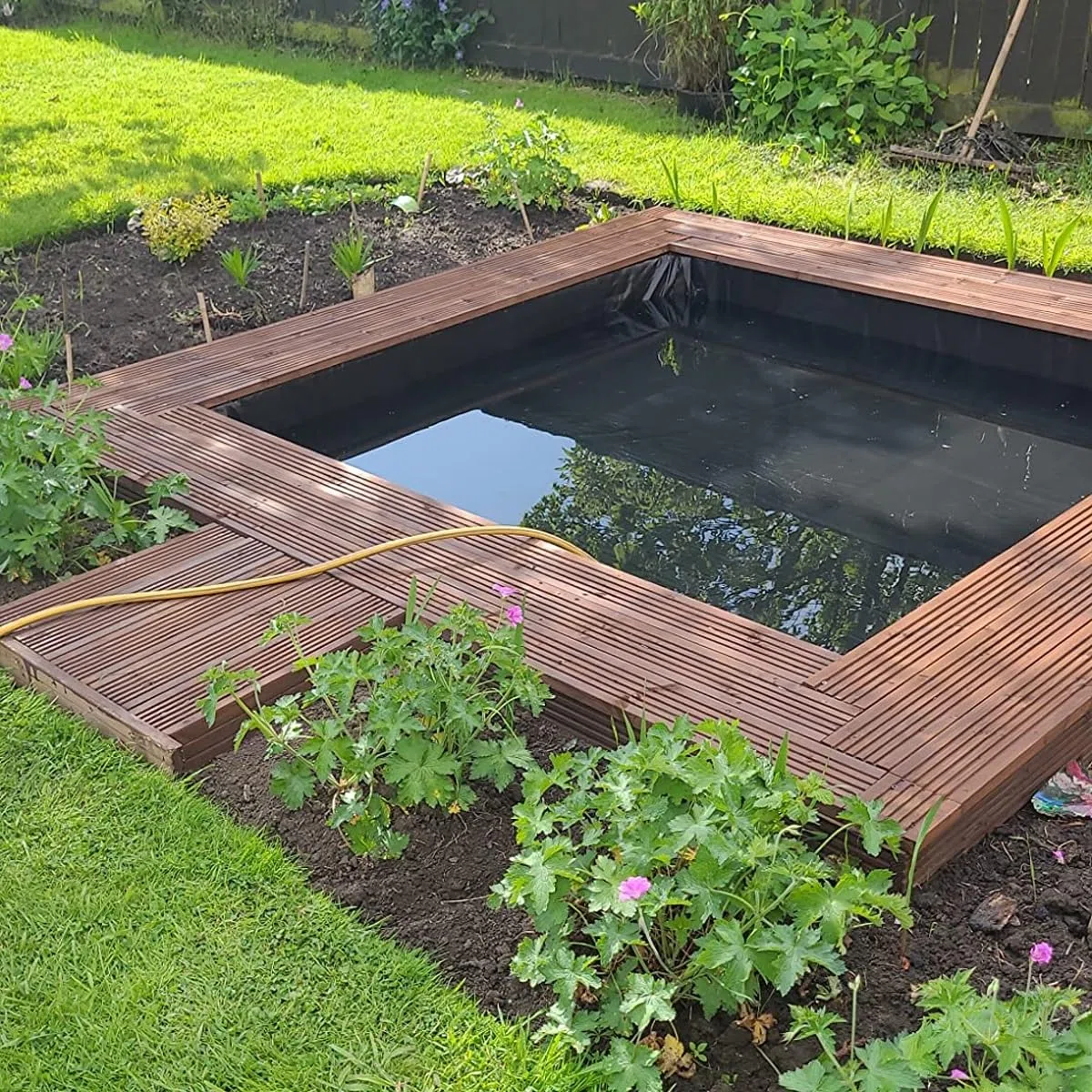 Rivestimento flessibile per laghetti, 3 x 6 m, per stagni e rive dei fiumi, facile da tagliare per piante, perfetto per giochi d'acqua all'aperto e paesaggistica