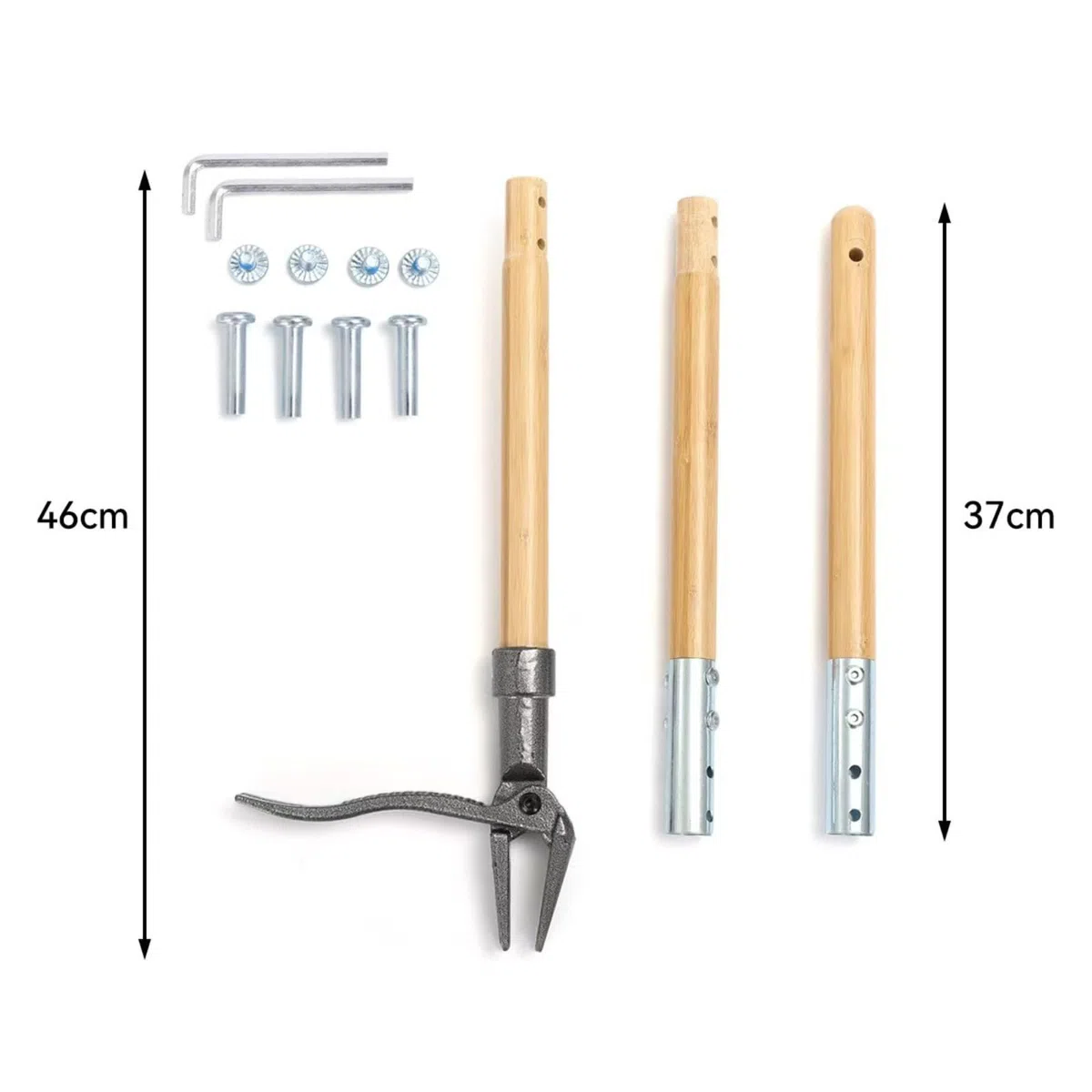 Utensile per rimuovere erbacce con 4 artigli, per rimuovere le radici, per tarassaco, manico lungo, per prato, giardino e cortile