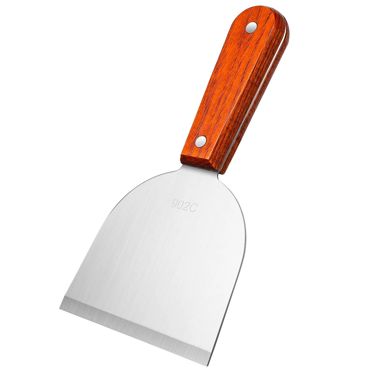 UPKOCH Spatola Pizza Triangolare in Acciaio Inossidabile Raschietto tagliapasta con Manico Pancake Spatola Turner per Barbecue Grill Cottura 19 x 10,3 cm