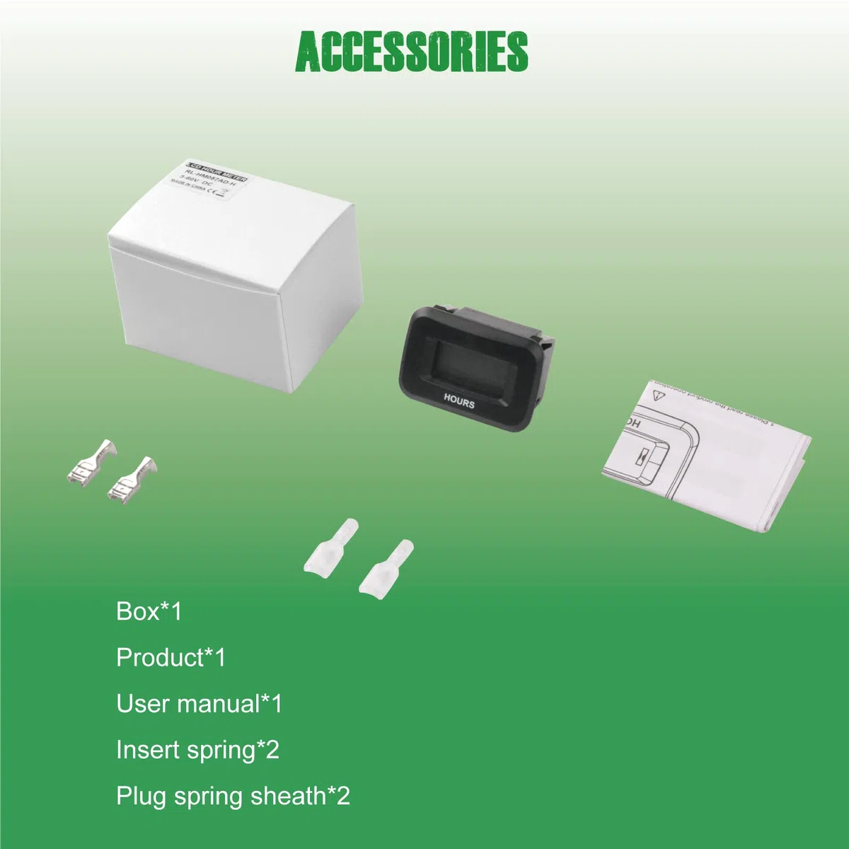 Yooreal Indicatore del contaore di manutenzione digitale OEM, Volt CC 5 V-60 V, funziona su vari trattori ZTR/tosaerba a scoppio spazzaneve trattorino idropulitrice