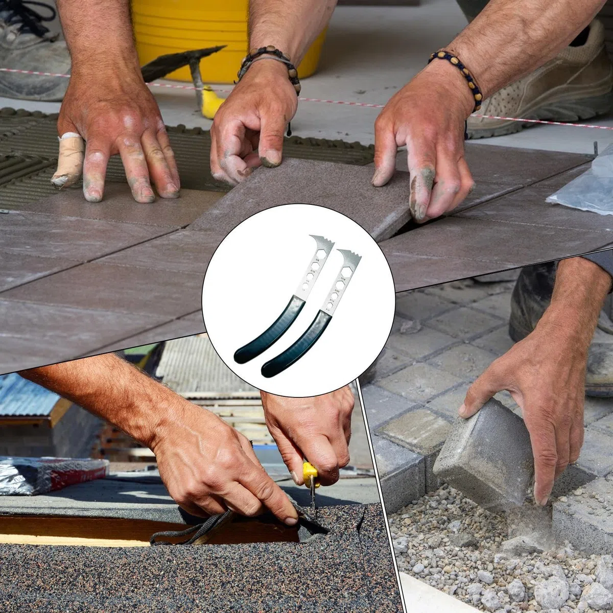 Attrezzo per pavimentazione – Robusto ed ergonomico, 2 pezzi professionale | Estrattore di da patio – per giardino, patio, prato, marciapiede, cortile, blocco di in pietra di