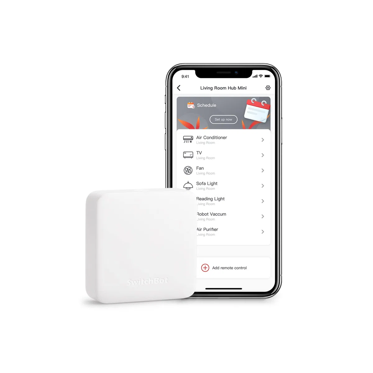 SwitchBot Kit Controllo Clima Economico - Hub Mini Smart Remote e Termometro Igrometro Bluetooth Interno, WiFi, Compatibile con Alexa e Google Home (Bianco)