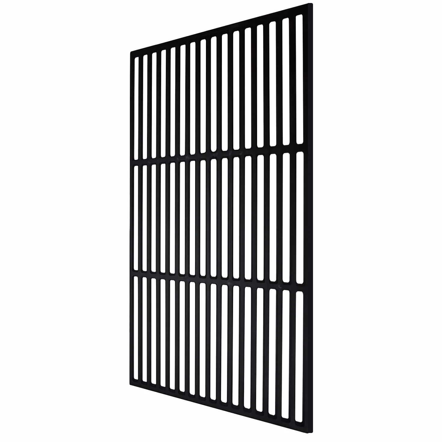 Herrselsam Griglia in ghisa smaltata, 42 x 28 cm, griglia rettangolare in ghisa smaltata, accessorio per barbecue, barbecue a gas, barbecue a carbonella e molto altro ancora, per barbecue a gas,