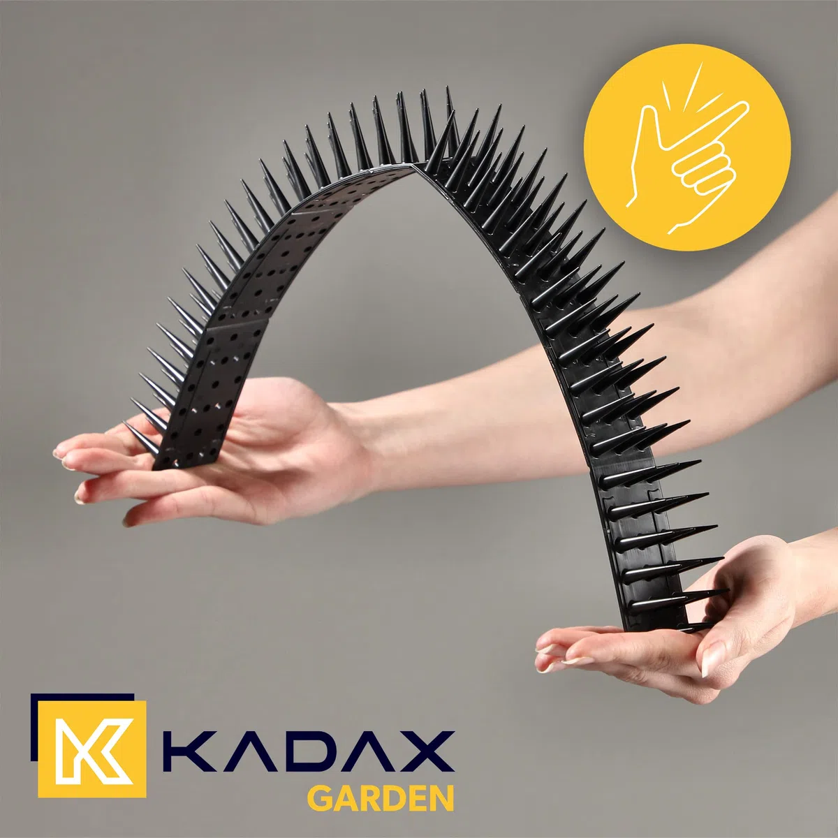 KADAX Set di 48 Dissuasori per Piccioni in Plastica, Dissuasore per Uccelli da Balcone, Scaccia Piccioni, Spuntoni per Corvi, Disabituante Anti Piccioni (48, Nero)