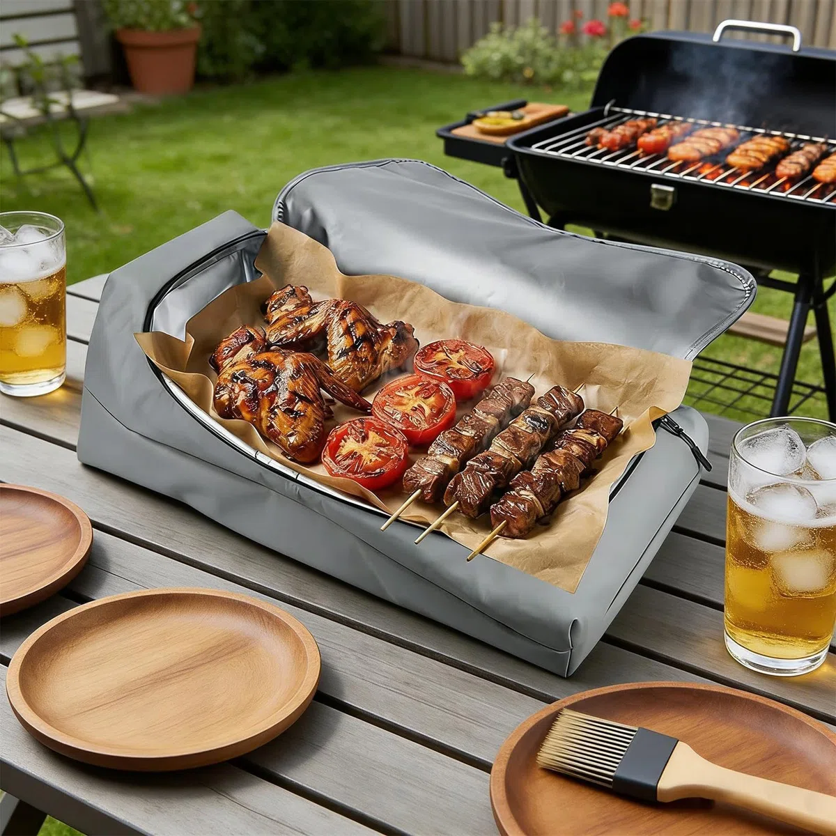 Borsa per il Riposo della Carne Attrezzo da Griglia che Blocca i Succhi | Coperta BBQ per riposo di carne Per brisket di maiale, ristoranti, feste, cucine, campeggi, compleanni, uomini, papà,