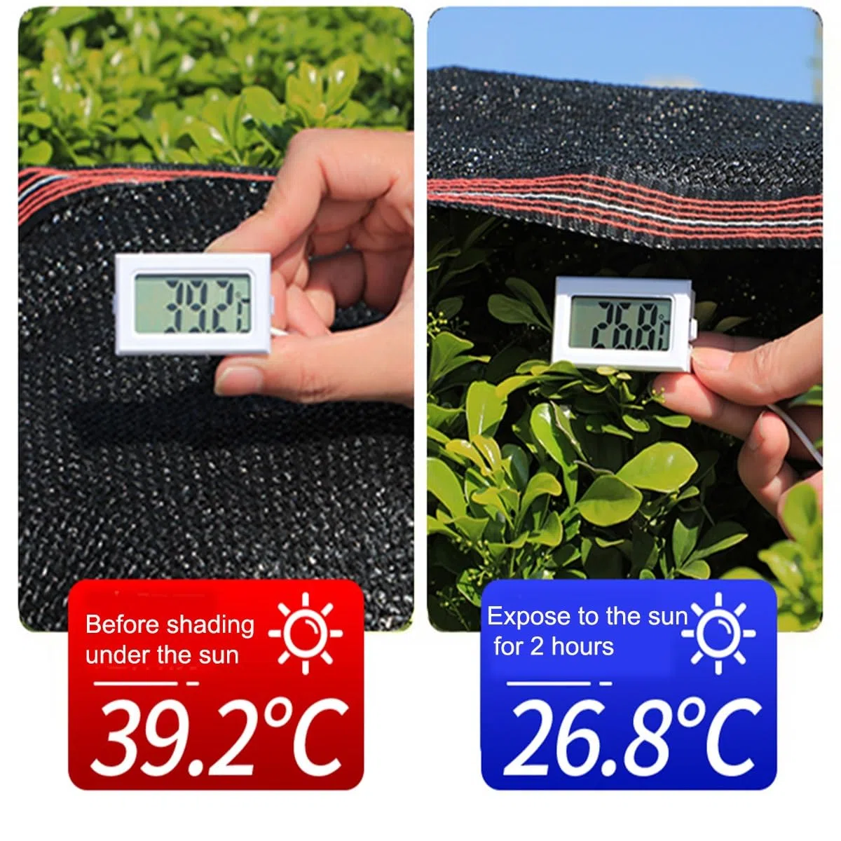 Rete ombreggiante impermeabile, 4 x 10 m, nera, 70% tessuto ombreggiante da giardino, con occhielli, perfetta per piante, balcone, patio, stagno, pollaio, protezione