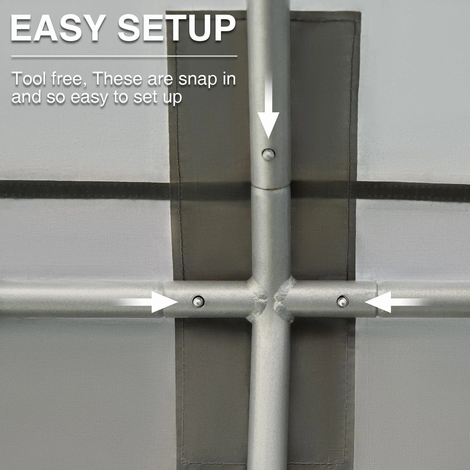 EVER ADVANCED Capanno per Attrezzi 9,8m³ Tenda per Bicicletta 190x230x225cm, Tenda per Attrezzi Impermeabile con 2 Aperture di Ventilazione, Garage per Biciclette Multiuso, Grigio