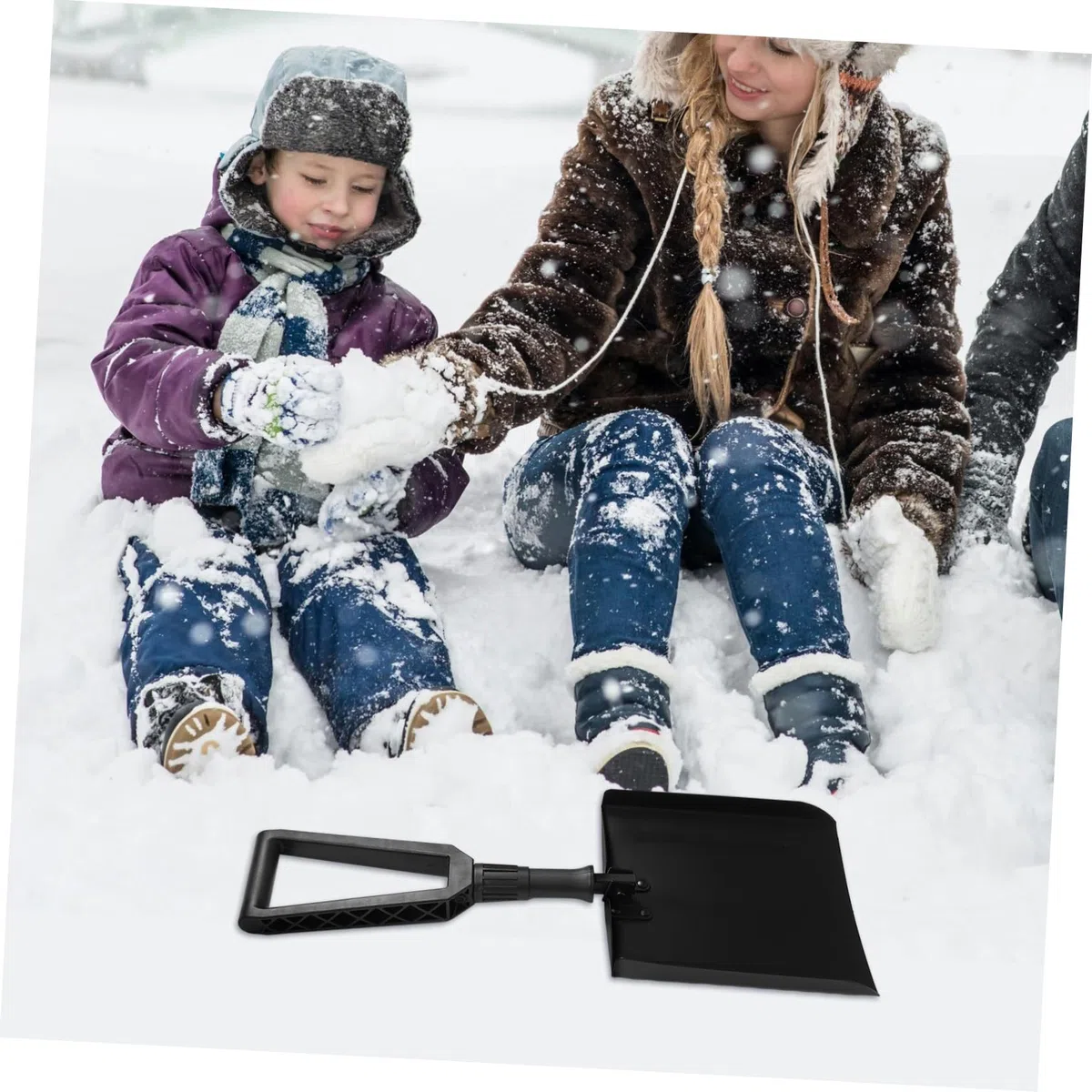 Mobestech Pala Neve Ferro Strumento Portatile Per Rimozione Neve Per Emergenze e Campeggio Include Sacchetto Per Conservazione e Protezione