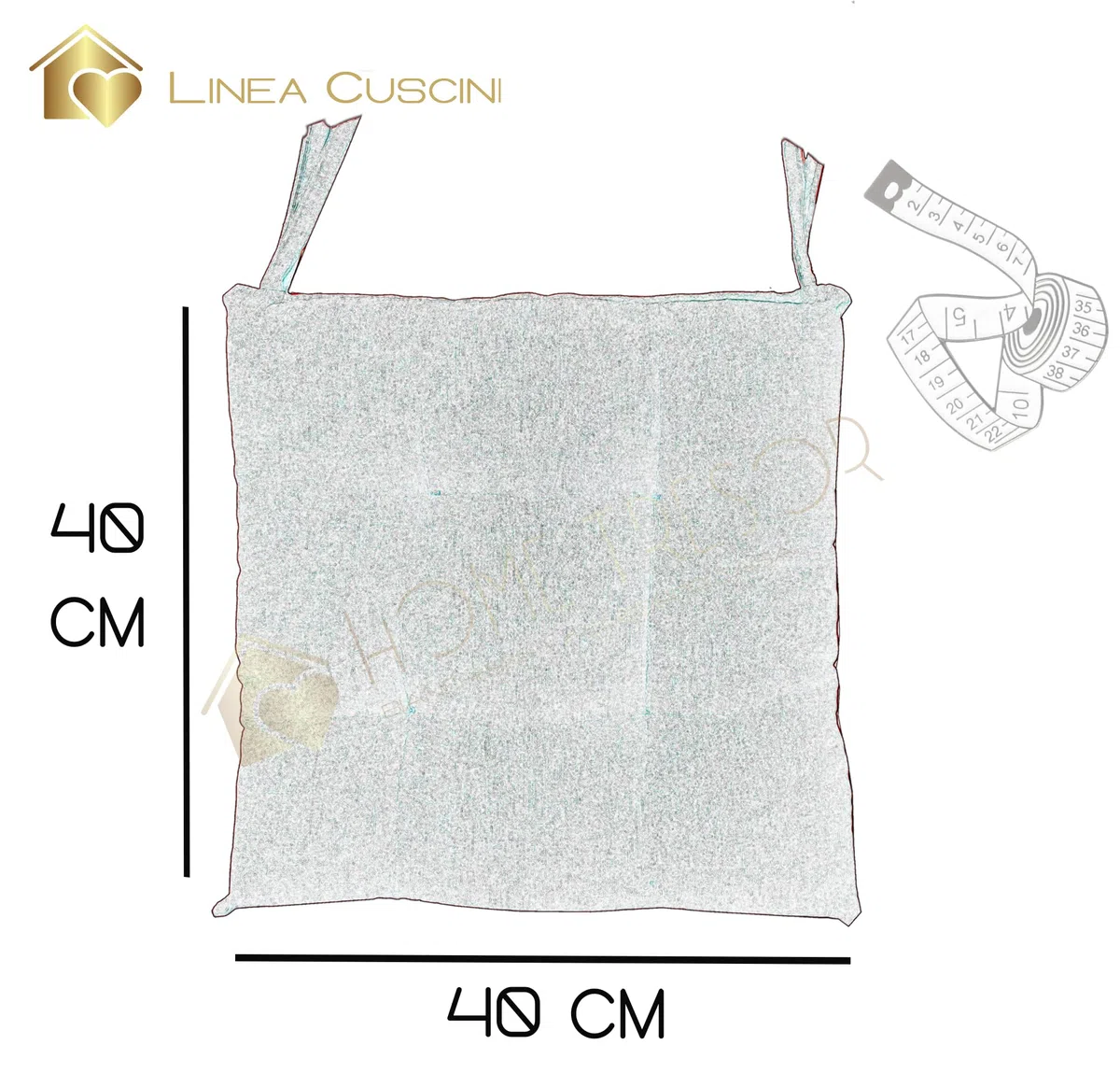 Home Tresor - Coprisedie Cuscini Sedie Cucina Set da 4 | Cuscini Sedia da Giardino, Sala Pranzo, per Interni ed Esterni Morbida Imbottitura Confortevole 6 Cm. (Beige)