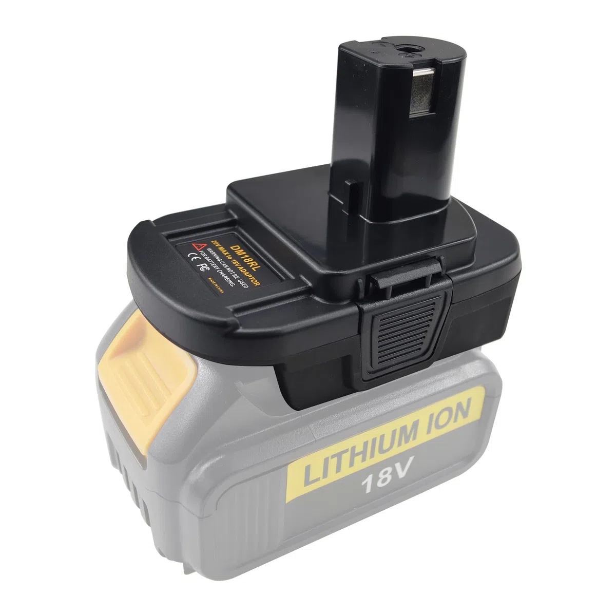 DM18RL - Adattatore per batteria Roybi 18 V, con USB per Dewalt per batteria Milwaukee M18, convertire in batteria agli ioni di litio Ryobi 18 V RB18L50 RB18L40 RC18115 5132000047 RB18L20 ecc