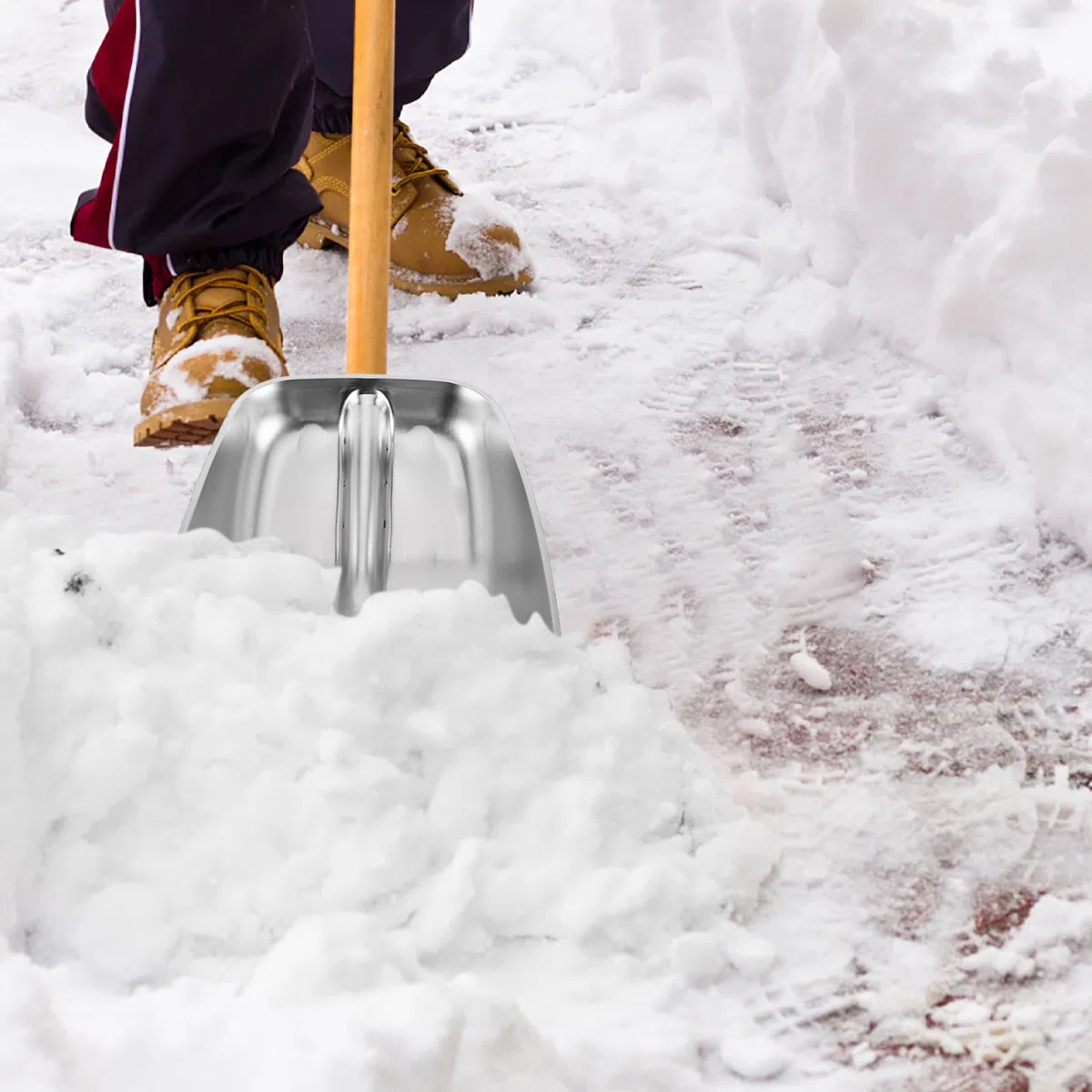 GALPADA Testa di Pala da Neve in Acciaio Inox Spesso, Design Efficiente ed Ergonomico, per Agricoltura e Movimentazione Cereali, Resistente e Funzionale