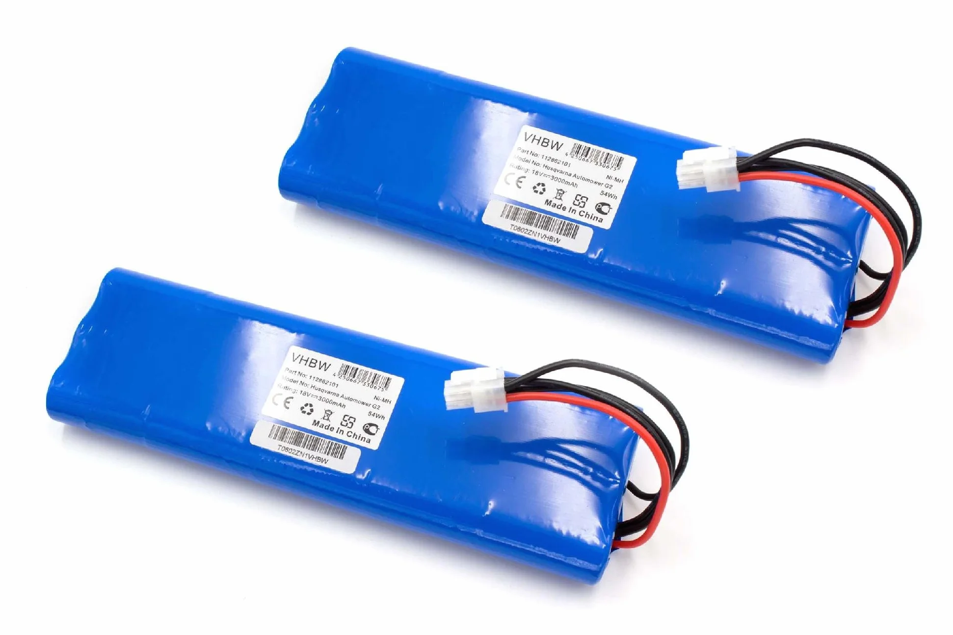 vhbw 2x batteria compatibile con Gardena Robotic R160 rasaerba 3000mAh 18V NiMH
