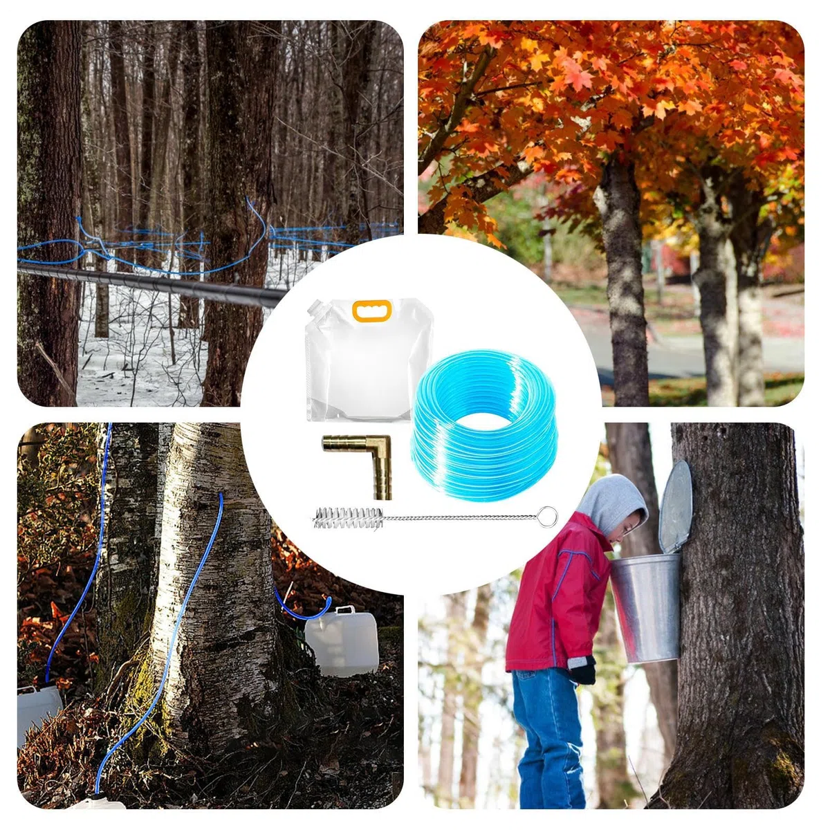 Kit per Estrazione Sciroppo d'Acero con Portatile | Kit di Tapping con Rubinetti per Acero Per Hobbisti Principianti Raccolta Filtraggio Conservazione Esterno Cortile